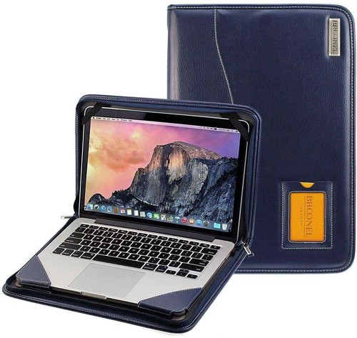 Broonel blue leather - leather, contour